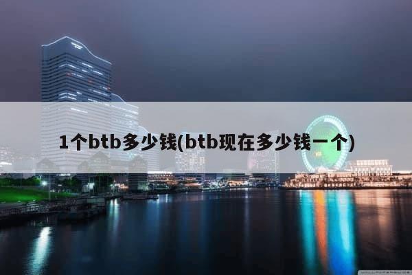 1个btb多少钱(btb现在多少钱一个)