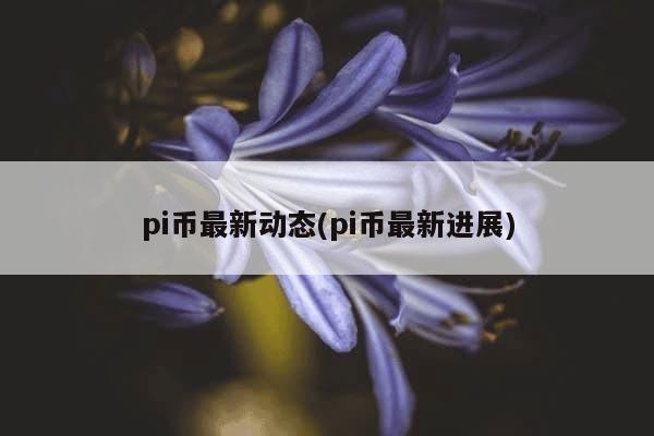 pi币最新动态(pi币最新进展)