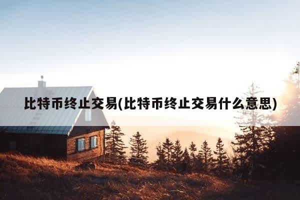 比特币终止交易(比特币终止交易什么意思)