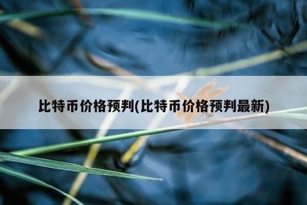 比特币价格预判(比特币价格预判最新)