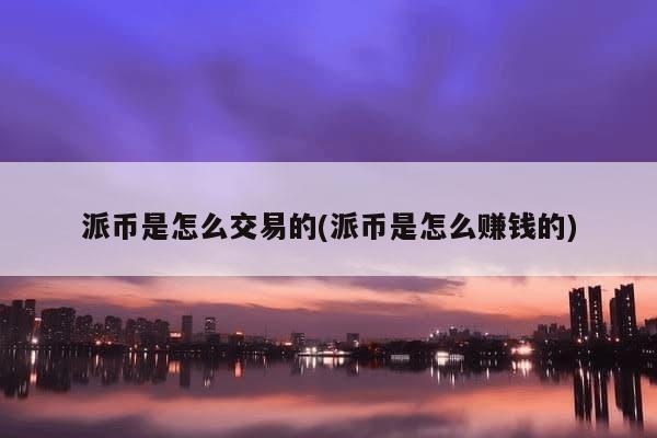 派币是怎么交易的(派币是怎么赚钱的)